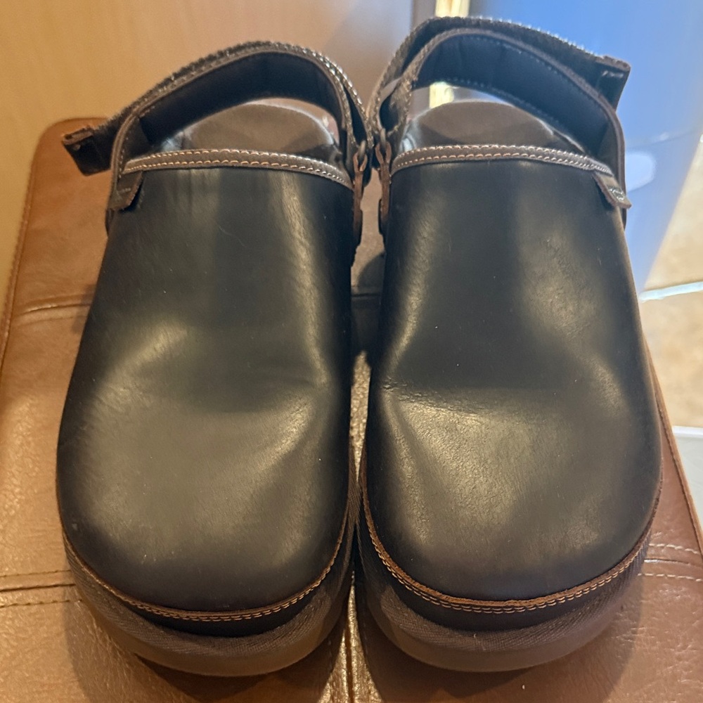 UGG Brown Leather Mules